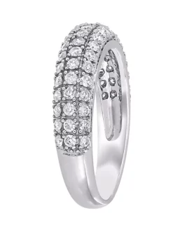 Buy 🥰 3/4 ct. t.w. Diamond Triple Row Anniversary Band in 10k White Gold by Belk & Co. 😍 -DealsBelk & Co. Store Belk 26486