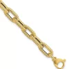 Outlet 🛒 14K Yellow Gold Textured Hollow Fancy Link Bracelet by Belk & Co. 🎁