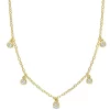 Hot Sale 😍 1/6 ct. t.w. Diamond Station Necklace in 10K Yellow Gold by Belk & Co. 🔥