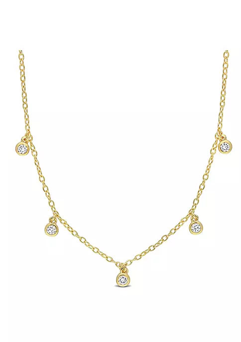 Hot Sale ๐ 1/6 ct. t.w. Diamond Station Necklace in 10K Yellow Gold by Belk & Co. ๐ฅ 1 Hot Sale ๐ 1/6 ct. t.w. Diamond Station Necklace in 10K Yellow Gold by Belk & Co. ๐ฅ