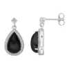 Brand new ✔️ 2.6 ct. t.w. Black Onyx and 5/8 ct. t.w. White Topaz Earrings in Sterling Silver by Belk & Co. 🛒