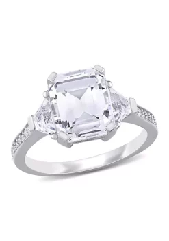 Best reviews of ⌛ 5 1/5 CT TGW White Topaz and Diamond Accent Estate Ring in Sterling Silver by Belk & Co. 🌟 -DealsBelk & Co. Store Belk 26534