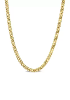 Discount 🌟 18k Yellow Gold Plated Sterling Silver 4.4mm Curb Link Chain Necklace by Belk & Co. ⌛ -DealsBelk & Co. Store Belk 26543