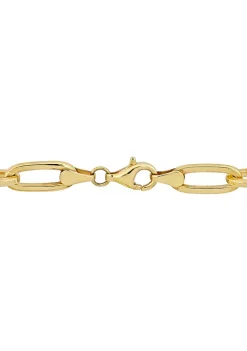 Best deal 👍 13-14mm Freshwater Cultured Pearl 5.3mm Paperclip Link Bracelet in 18k Yellow Gold Plated Sterling Silver by Belk & Co. 🛒 -DealsBelk & Co. Store Belk 26568