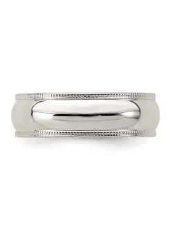 Flash Sale ✨ Sterling Silver Half Round Milgrain Band by Belk & Co. 👍 -DealsBelk & Co. Store Belk 26588