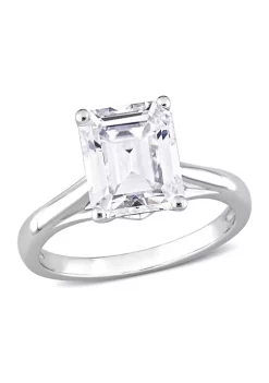 Flash Sale 👍 3.5 ct. t.w. Created Moissanite Emerald Cut Solitaire Ring in 10k White Gold by Belk & Co. 😍 -DealsBelk & Co. Store Belk 26603