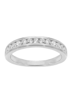 Discount 😍 Grown With Love 1/2 ct. t.w. Lab Grown Diamond Wedding Band in 14K White Gold by Belk & Co. ⭐