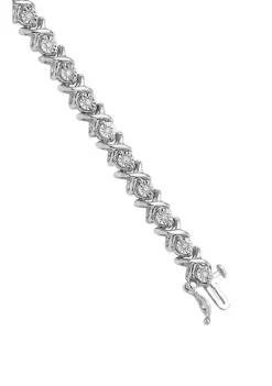 Buy ⌛ 1/2 ct. t.w. Diamond Bracelet in Rhodium Plated Sterling Silver by Belk & Co. 👍 -DealsBelk & Co. Store Belk 26635
