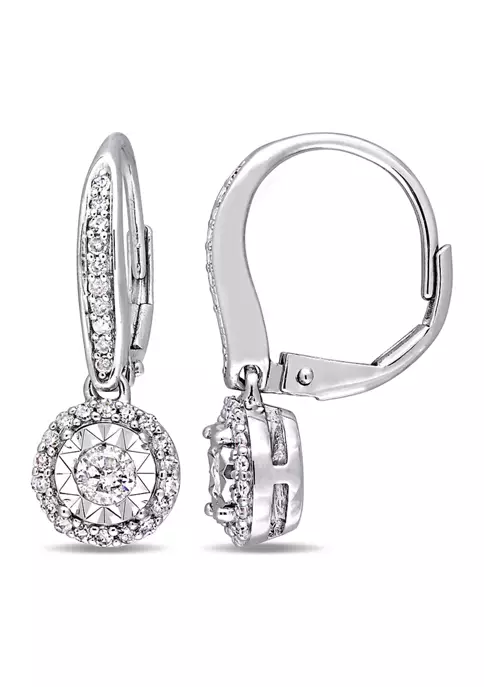 Best Pirce ๐ฅฐ 1/2 ct. t.w. Diamond Halo Circular Drop Earrings In Sterling Silver by Belk & Co. ๐ฏ 1 Best Pirce ๐ฅฐ 1/2 ct. t.w. Diamond Halo Circular Drop Earrings In Sterling Silver by Belk & Co. ๐ฏ