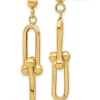 Cheap 😍 14K Yellow Gold Polished Fancy Link Dangle Earrings by Belk & Co. 😀