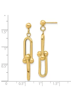 Cheap 😍 14K Yellow Gold Polished Fancy Link Dangle Earrings by Belk & Co. 😀 -DealsBelk & Co. Store Belk 26658