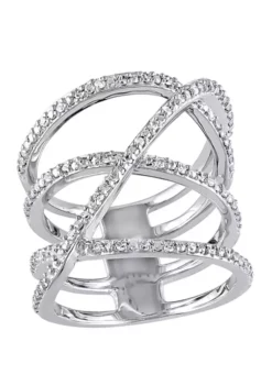 Budget 🎉 Diamond Crossover Ring in Sterling Silver by Belk & Co. 💯 7 Budget 🎉 Diamond Crossover Ring in Sterling Silver by Belk & Co. 💯 -DealsBelk & Co. Store Belk 2666