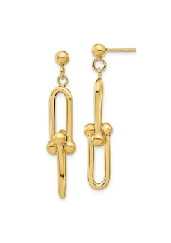 Cheap 😍 14K Yellow Gold Polished Fancy Link Dangle Earrings by Belk & Co. 😀 -DealsBelk & Co. Store Belk 26660