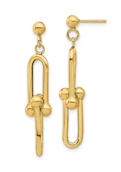 Cheap 😍 14K Yellow Gold Polished Fancy Link Dangle Earrings by Belk & Co. 😀 -DealsBelk & Co. Store Belk 26661