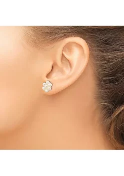 Best reviews of ✔️ 14K Yellow Gold 3-4mm White Egg Freshwater Cultured Pearl Flower Earrings by Belk & Co. 🛒 -DealsBelk & Co. Store Belk 26726