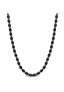 Coupon ⌛ Oval Ball Chain Necklace in Black Plated Sterling Silver, 18" by Belk & Co. 🤩 -DealsBelk & Co. Store Belk 26747