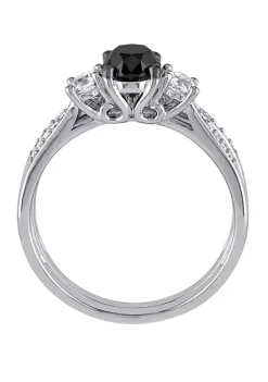 Top 10 ❤️ 7/8 ct. t.w. Black and White Diamond and 1/3 ct. t.w. Lab Created White Sapphire 3 Stone Bridal Set in 10K White Gold by Belk & Co. ❤️ 8 Top 10 ❤️ 7/8 ct. t.w. Black and White Diamond and 1/3 ct. t.w. Lab Created White Sapphire 3 Stone Bridal Set in 10K White Gold by Belk & Co. ❤️ -DealsBelk & Co. Store Belk 26782