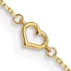 Budget 🧨 14K Yellow Gold Heart 10 Inch Plus 1 Inch Extension Anklet by Belk & Co. 🧨