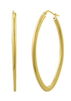 Best reviews of ✨ Oval Graduated Hoop Earrings in Sterling Silver by Belk & Co. 🔔