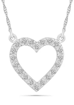 Wholesale ✔️ Diamond Accent Sterling Silver Heart Pendant Necklace by Belk & Co. 🥰 -DealsBelk & Co. Store Belk 26827