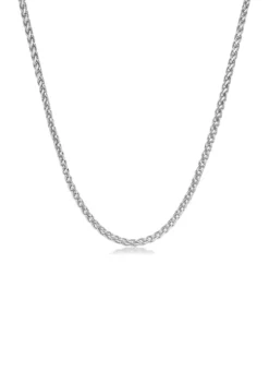 Outlet ⌛ Stainless Steel 4 Millimeter Wheat Chain Necklace, 20 Inch by Belk & Co. ⭐