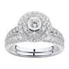 Best Pirce 🛒 1 ct. t.w. Diamond Bridal Ring Set in 10K White Gold by Belk & Co. ❤️
