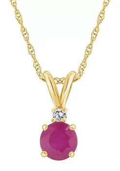 New ๐คฉ 14K Gold 5mm Round Ruby Diamond Accent Pendant by Belk & Co. ๐ฅ 9 New ๐คฉ 14K Gold 5mm Round Ruby Diamond Accent Pendant by Belk & Co. ๐ฅ -DealsBelk & Co. Store Belk 26923