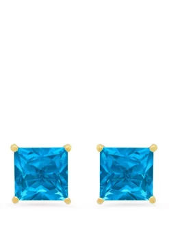 Best Sale 😍 3 ct. t.w. Swiss Blue Topaz Stud Earrings by Belk & Co. 🧨