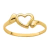 Wholesale 😍 14K Yellow Gold Open Heart with Swirl Ring by Belk & Co. 🌟