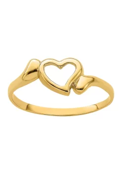 Wholesale 😍 14K Yellow Gold Open Heart with Swirl Ring by Belk & Co. 🌟 -DealsBelk & Co. Store Belk 26944