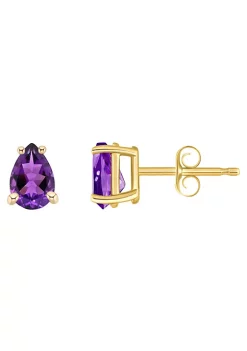 Best deal 🥰 14K Gold 6x4 Pear Shape Amethyst Earrings by Belk & Co. 🎁 -DealsBelk & Co. Store Belk 26949