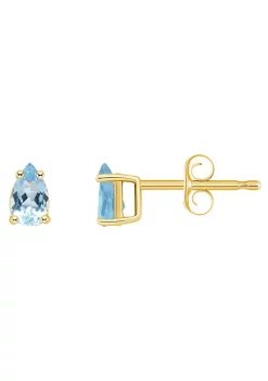 Buy 🔥 14K Gold 5x3 Pear Shape Aquamarine Earrings by Belk & Co. 🥰 -DealsBelk & Co. Store Belk 26965