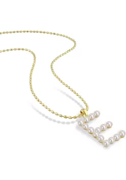 Deals 💯 3.5-4mm Freshwater Cultured Pearl "E" Initial Pendant with Chain in Yellow Plated Sterling Silver by Belk & Co. ⌛ -DealsBelk & Co. Store Belk 26981