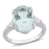 Best reviews of ✔️ 5.6 ct. t.g.w. Aquamarine and 2/5 ct. t.w. Diamond Cocktail Ring in 14K White Gold by Belk & Co. 🎁