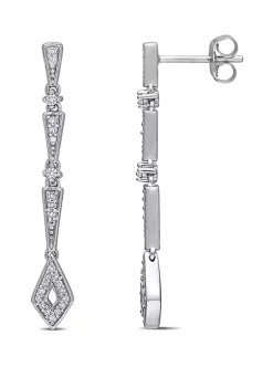 Promo 🛒 1/5 ct. t.w. Diamond Dangle Earrings in 10K White Gold by Belk & Co. 🌟 -DealsBelk & Co. Store Belk 27034