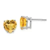 Best Pirce 🎁 3.2 ct. t.w. Citrine Heart Stud Earrings 14K White Gold by Belk & Co. 👏