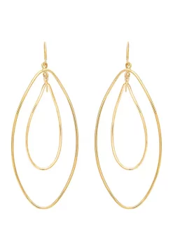 Budget 🎁 Oval Drop Earrings in 10k Yellow Gold by Belk & Co. 🛒 -DealsBelk & Co. Store Belk 27052