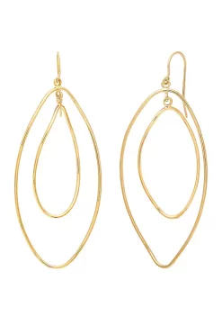 Budget 🎁 Oval Drop Earrings in 10k Yellow Gold by Belk & Co. 🛒 -DealsBelk & Co. Store Belk 27053