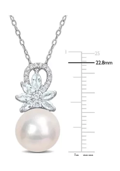 Best Sale โญ 11-12mm Cultured Freshwater Pearl and 5/8 CT TGW Aquamarine and Diamond Accent Flower Pendant with Chain in Sterling Silver by Belk & Co. ๐ 7 Best Sale โญ 11-12mm Cultured Freshwater Pearl and 5/8 CT TGW Aquamarine and Diamond Accent Flower Pendant with Chain in Sterling Silver by Belk & Co. ๐ -DealsBelk & Co. Store Belk 27056