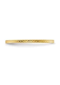 Buy ✔️ 10K Gold 1.2mm Criss-Cross Pattern Stackable Band by Belk & Co. 💯 -DealsBelk & Co. Store Belk 27074
