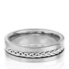 Buy 🤩 Men's Stainless Steel Ring with Braided Cord by Belk & Co. ⌛