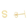 Best Sale 🔔 14KY Yellow Gold Initial-S Post Earring by Belk & Co. 👏