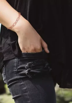 Outlet 👏 18k Rose Gold Plated Sterling Silver Twisted Rolo Chain Bracelet, 7.5" by Belk & Co. ✔️ -DealsBelk & Co. Store Belk 27093