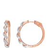 New 😉 1/7 ct. t.w. Diamond Twisted Hoop Earrings in 10K Two Tone Gold by Belk & Co. 🎁