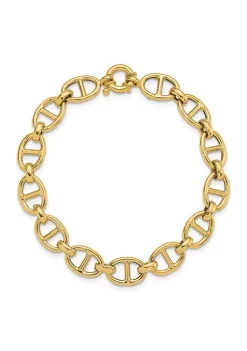 Best Sale 🛒 14K Yellow Gold Polished Fancy Link Bracelet by Belk & Co. 🥰 -DealsBelk & Co. Store Belk 27121