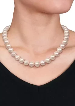 Coupon 🛒 10-12 Millimeter Cultured Freshwater Pearl Necklace with 14k Yellow Gold Ball Clasp by Belk & Co. 😍 -DealsBelk & Co. Store Belk 27127