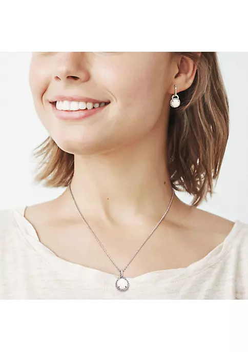 Promo โจ 2-Piece Set 5 1/4 CT TGW Opal and White Topaz Halo Pendant with Chain and Hoop Halo Charm Earrings in Sterling Silver by Belk & Co. ๐ 5 Promo โจ 2-Piece Set 5 1/4 CT TGW Opal and White Topaz Halo Pendant with Chain and Hoop Halo Charm Earrings in Sterling Silver by Belk & Co. ๐ - Image 5