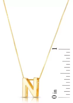 Top 10 ❤️ 14 Karat Yellow Gold Block Initial-N Necklace by Belk & Co. 🎁 -DealsBelk & Co. Store Belk 27173