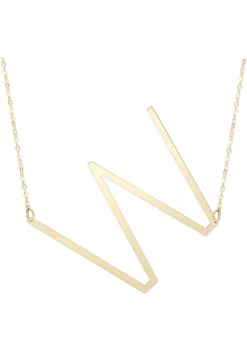 Cheap ✔️ 14 Karat Yellow Gold Initial-W Necklace by Belk & Co. 🔔