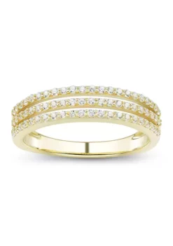 Flash Sale ⌛ 1/3 ct. t.w. Diamond Three Straight Ring in 10K Yellow Gold by Belk & Co. 🥰 -DealsBelk & Co. Store Belk 2720